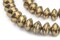 The Bead Chest Ethiopian Brass Saucer Beads, Large Hollow Handmade Bicone Lightweight Crafts Supplies for Jewelry Making (14mm)